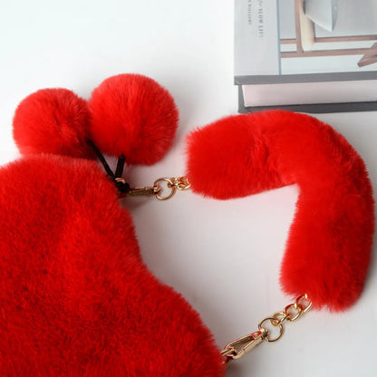 Love Heart Plush Handbag