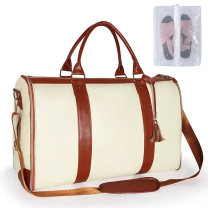 Stylish and Functional Faux Leather Travel Bag for Women