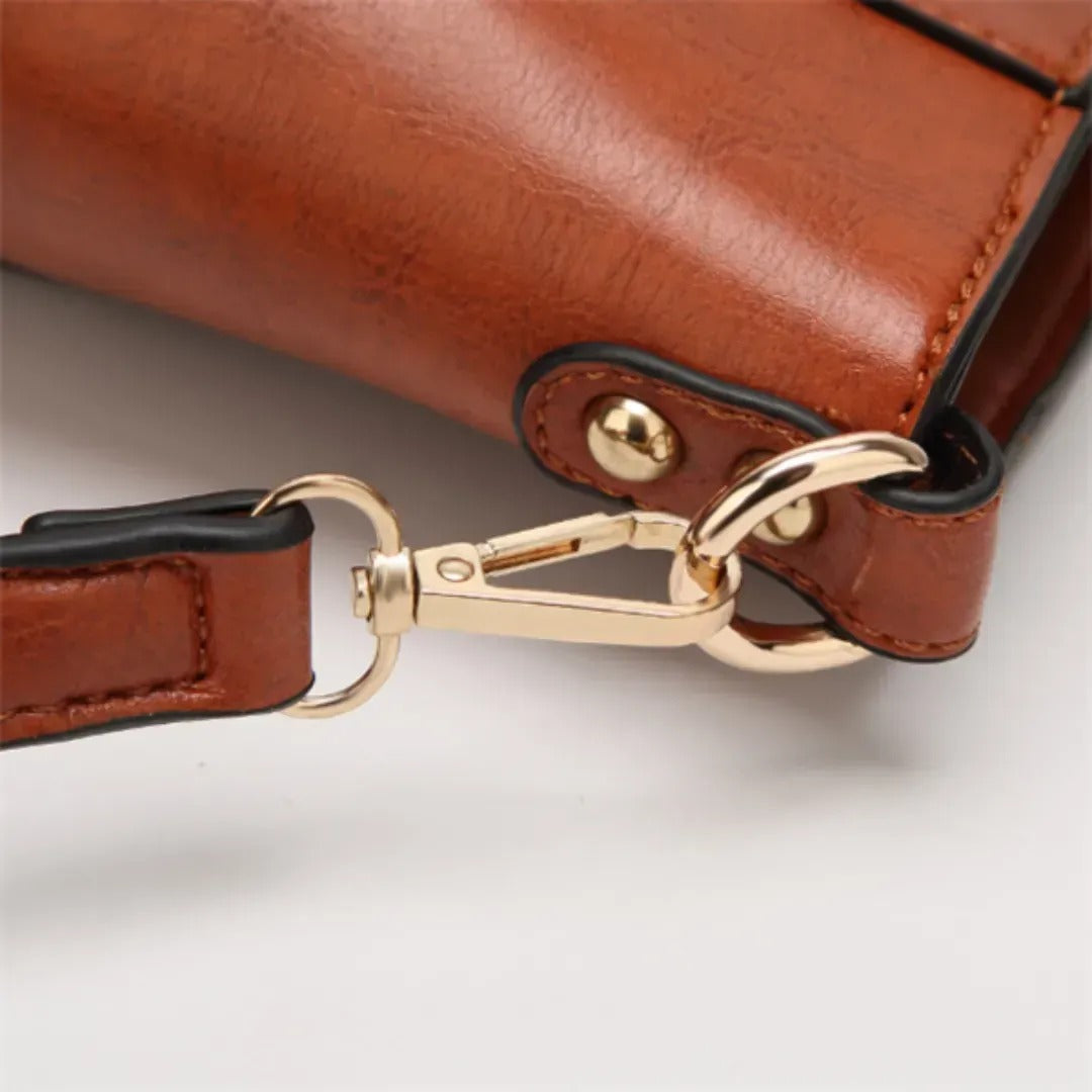 Stylish Carved Faux Leather Shoulder Bag