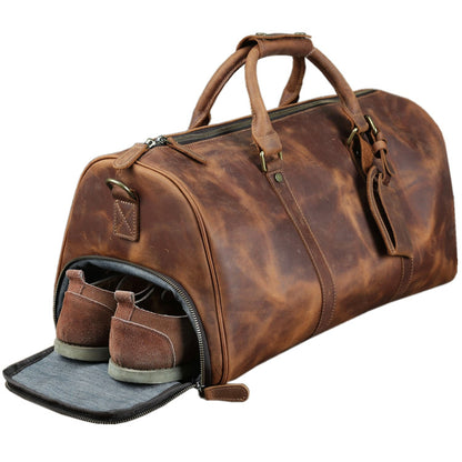 Crazy Horse Leather Men's Travel Bag