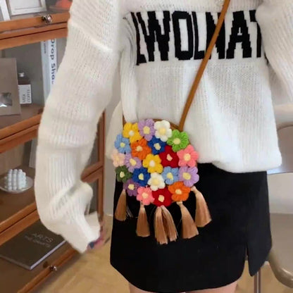 Floral Small Round Bag