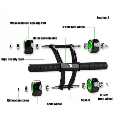 Four-wheeled Abdominal Roller Home Exercise Abdominal Muscle Fitness Equipment