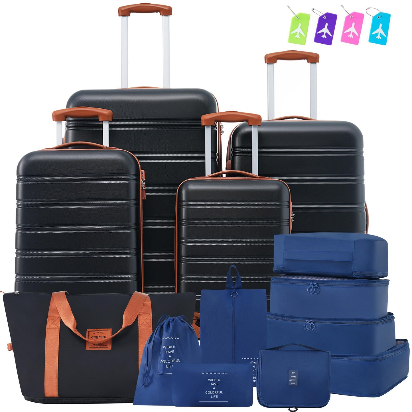 Hardshell Suitcase Set Of 4 Pieces, Lightweight 16 Inches, 20 Inches, 24 Inches, 28 Inches, Luggage Box