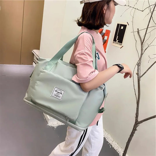 Waterproof, Large Capacity, Foldable Travel And Sports Bag For Women