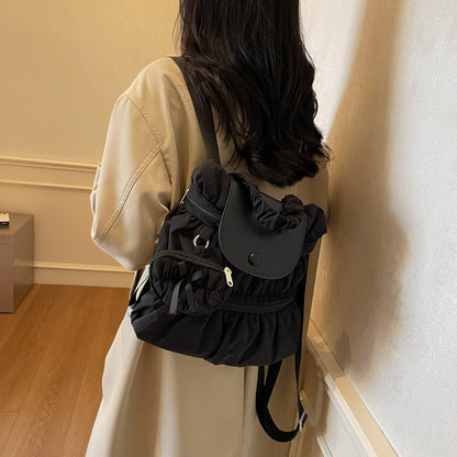 Women's Fashionable Pleated Backpack