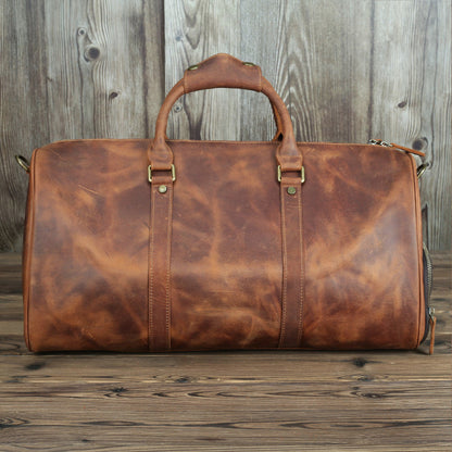 Crazy Horse Leather Men's Travel Bag