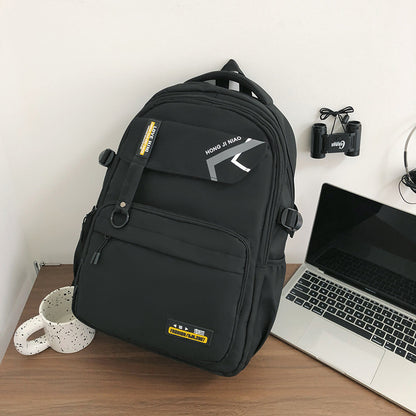 Retro Contrast Color Men's Travel Backpack