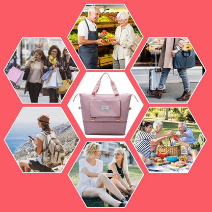 Waterproof, Large Capacity, Foldable Travel And Sports Bag For Women