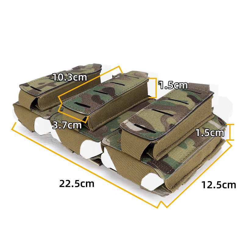 Triple Quick Pull Cover Open Double Layer Clip Set Tactical Front Panel Bag