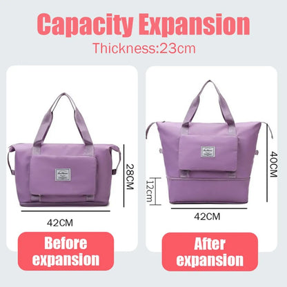 Waterproof, Large Capacity, Foldable Travel And Sports Bag For Women