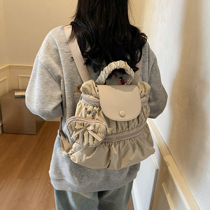 Women's Fashionable Pleated Backpack