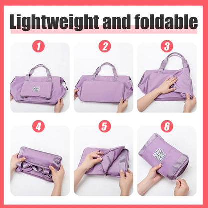 Waterproof, Large Capacity, Foldable Travel And Sports Bag For Women