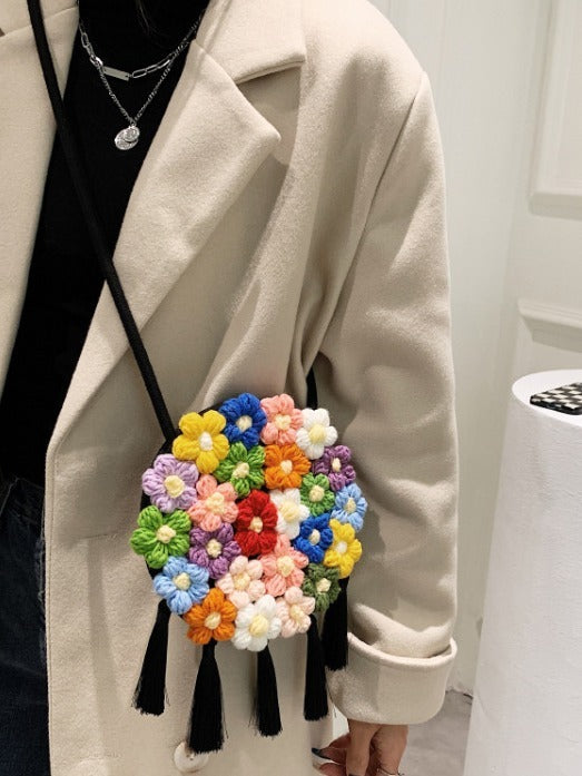 Floral Small Round Bag